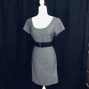 H&M Dress - Gray with thick black belt
